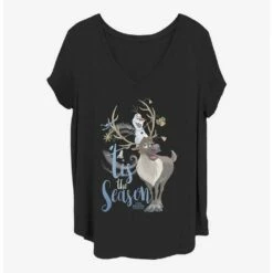 Hot Sale ❤️ Disney Frozen Olaf Season Girls T-Shirt Plus Size 🤩