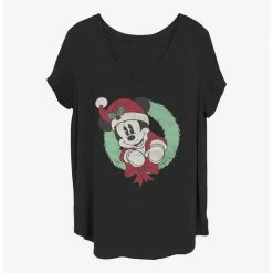 Deals 😀 Disney Mickey Mouse Mickey Wreath Girls T-Shirt Plus Size 🔔