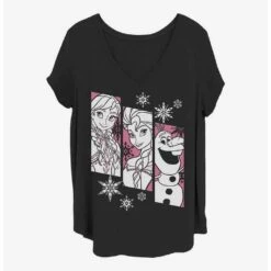 Cheapest 💯 Disney Frozen Snow Trio 😍 Girls T-Shirt Plus Size ⌛