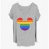 Hot Sale 🔔 Disney Mickey Mouse Rainbow Ears Girls T-Shirt Plus Size ❤️