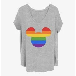 Hot Sale 🔔 Disney Mickey Mouse Rainbow Ears Girls T-Shirt Plus Size ❤️