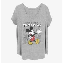 Best Pirce 🎁 Disney Mickey Mouse Sketchbook Girls T-Shirt Plus Size 🌟