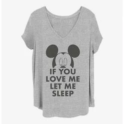 Cheap 🎉 Disney Mickey Mouse Let Me Sleep Girls T-Shirt Plus Size 😉