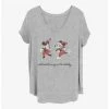 Brand new 👍 Disney Mickey Mouse Vintage Holiday Skaters Girls T-Shirt Plus Size 😍