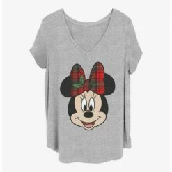 Flash Sale 🤩 Disney Minnie Mouse Big Minnie Holiday Girls T-Shirt Plus Size 😀