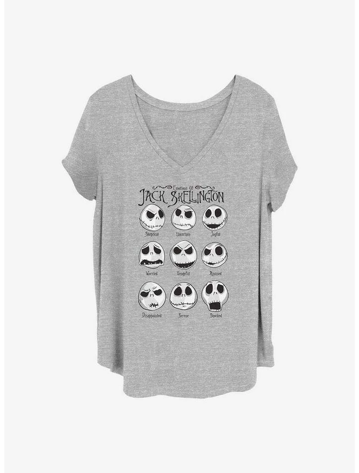 Best Sale 𧨠Disney The Nightmare Before Christmas Jack Emotions Girls T-Shirt Plus Size 𧨠1 Best Sale 𧨠Disney The Nightmare Before Christmas Jack Emotions Girls T-Shirt Plus Size π§¨