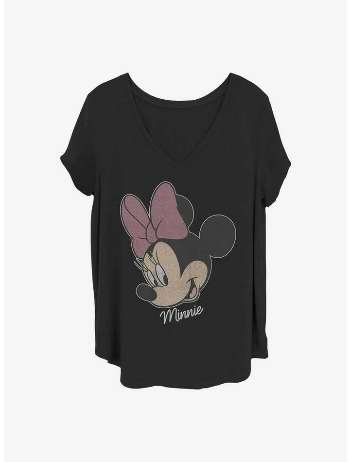 Outlet 🔔 Disney Minnie Mouse Minnie Big Face Distressed Girls T-Shirt Plus Size 💯 1 Outlet 🔔 Disney Minnie Mouse Minnie Big Face Distressed Girls T-Shirt Plus Size 💯