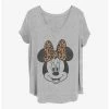 Wholesale ⌛ Disney Minnie Mouse Minnie Face Leopard 🎉 Girls T-Shirt Plus Size 🎉