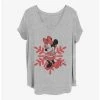 Discount ✨ Disney Minnie Mouse Minnie Snowflake 🧨 Girls T-Shirt Plus Size ⌛