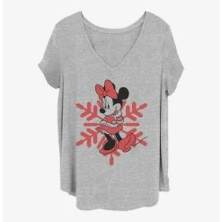 Discount ✨ Disney Minnie Mouse Minnie Snowflake 🧨 Girls T-Shirt Plus Size ⌛