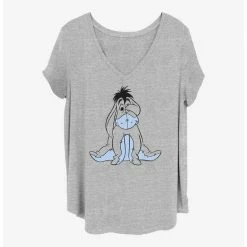 Deals ⌛ Disney Winnie The Pooh Basic Sketch Eeyore 🔔 Girls T-Shirt Plus Size 😍