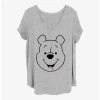 Flash Sale 👍 Disney Winnie The Pooh Big Face Girls T-Shirt Plus Size 🔥