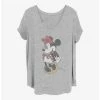 Outlet ❤️ Disney Minnie Mouse Vintage Minnie Girls T-Shirt Plus Size 🥰