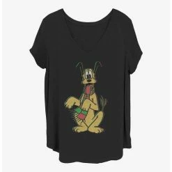 Best Sale 🛒 Disney Pluto Holiday Colors Girls T-Shirt Plus Size 🔔