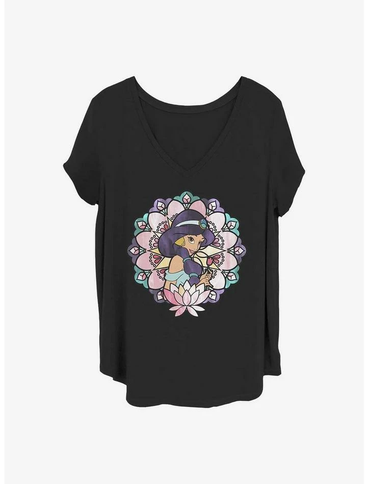 Best Pirce 👍 Disney Aladdin Glass Jasmine Girls T-Shirt Plus Size 🎉 1 Best Pirce 👍 Disney Aladdin Glass Jasmine Girls T-Shirt Plus Size 🎉