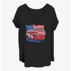 Buy 🌟 Disney Pixar Cars Lightning Flag Girls T-Shirt Plus Size 💯