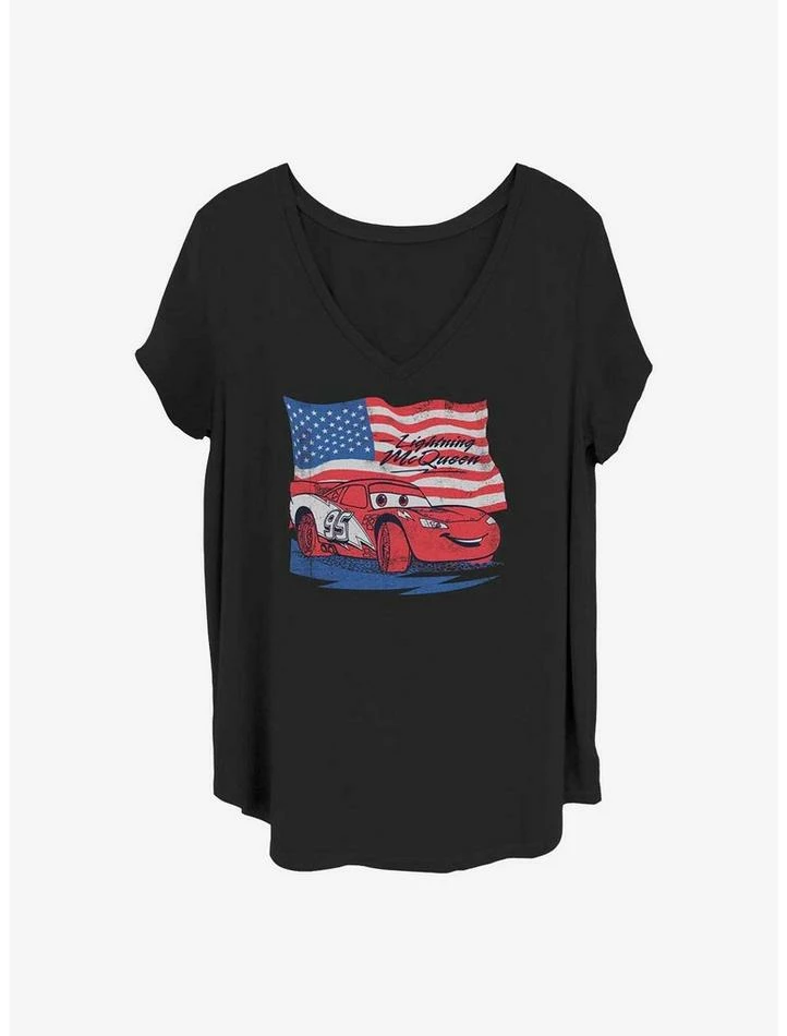 Buy 🌟 Disney Pixar Cars Lightning Flag Girls T-Shirt Plus Size 💯 1 Buy 🌟 Disney Pixar Cars Lightning Flag Girls T-Shirt Plus Size 💯