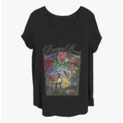 Best Pirce 😉 Disney Beauty and the Beast Beauty Story Girls T-Shirt Plus Size ✔️