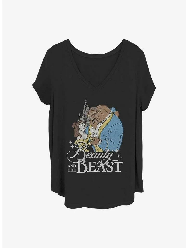 New โค๏ธ Disney Beauty and the Beast Classic Poster ๐งจ Girls T-Shirt Plus Size โจ 1 New โค๏ธ Disney Beauty and the Beast Classic Poster ๐งจ Girls T-Shirt Plus Size โจ