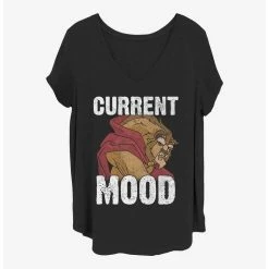 Best Pirce ⭐ Disney Beauty and the Beast Current Mood Girls T-Shirt Plus Size ⌛