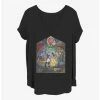 Deals 🔥 Disney Beauty and the Beast Glass Beauty ✔️ Girls T-Shirt Plus Size ❤️