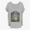 Promo 🔔 Disney Beauty and the Beast Glass Beauty 😍 Girls T-Shirt Plus Size ❤️
