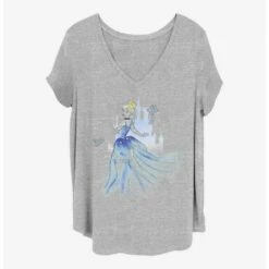 Outlet 🧨 Disney Cinderella Sketch Girls T-Shirt Plus Size 🎉