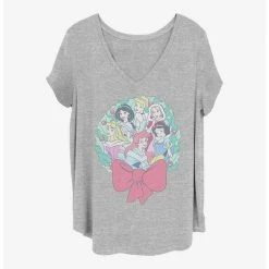Top 10 🔥 Disney Princesses Holiday Wreath Girls T-Shirt Plus Size 😉