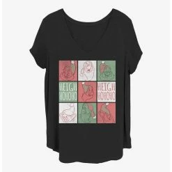 Promo ✨ Disney Princesses Santa Squares 😀 Girls T-Shirt Plus Size 🛒