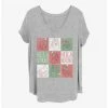 Brand new ⭐ Disney Princesses Santa Squares Girls T-Shirt Plus Size 🤩