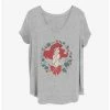Cheapest 😉 Disney The Little Mermaid Festive Ariel Girls T-Shirt Plus Size 🤩