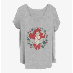Cheapest 😉 Disney The Little Mermaid Festive Ariel Girls T-Shirt Plus Size 🤩