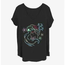 Wholesale 😍 Disney The Little Mermaid Ariel Lights 😉 Girls T-Shirt Plus Size ✔️