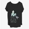 Outlet 👏 Disney The Little Mermaid Heart Of The Sea Girls T-Shirt Plus Size 🎉