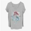 Budget 🔔 Disney The Little Mermaid Mer Hair Girls T-Shirt Plus Size ⭐