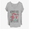 Best Pirce 🛒 Disney The Little Mermaid Mermaid Hair Girls T-Shirt Plus Size ⭐