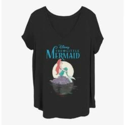 Best Pirce ❤️ Disney The Little Mermaid Mermaid Moon Girls T-Shirt Plus Size 🤩