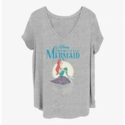 Budget ⭐ Disney The Little Mermaid Mermaid Moon Girls T-Shirt Plus Size 🛒