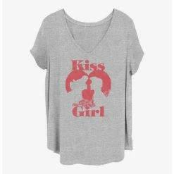 Best Sale 😉 Disney The Little Mermaid Kiss The Girl ✨ Girls T-Shirt Plus Size ✔️