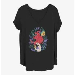 Best Pirce 🔥 Disney The Little Mermaid Leafy Ariel 🤩 Girls T-Shirt Plus Size ✔️