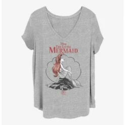 Outlet ✨ Disney The Little Mermaid Sketch Mermaid Anniversary Girls T-Shirt Plus Size 🎁