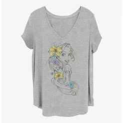 Discount 🔥 Disney Tangled Rapunzel Sketch Girls T-Shirt Plus Size 🛒