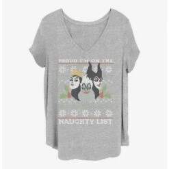 Flash Sale 👍 Disney Villains Naughty And Proud Girls T-Shirt Plus Size 🛒