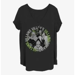 New ❤️ Disney Villains Villain Friends 🤩 Girls T-Shirt Plus Size ✨
