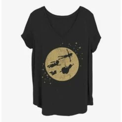 Best Sale 😉 Disney Tinker Bell Second Star To The Right Girls T-Shirt Plus Size 🎉