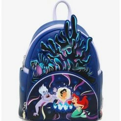 Brand new π― Loungefly Disney The Little Mermaid Glow-In-The-Dark Lair Mini π Backpack βοΈ