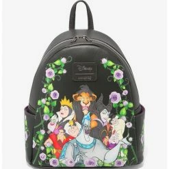 Coupon 😀 Loungefly Disney Villains Floral Mini Backpack ❤️