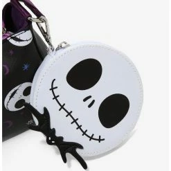 Flash Sale 👍 The Nightmare Before ✨ Christmas Jack Purple Crossbody Bag With Coin Purse ❤️ -Dressup Outfits Shop 19200141 av3