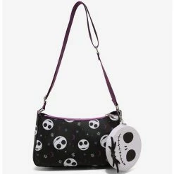 Flash Sale 👍 The Nightmare Before ✨ Christmas Jack Purple Crossbody Bag With Coin Purse ❤️
