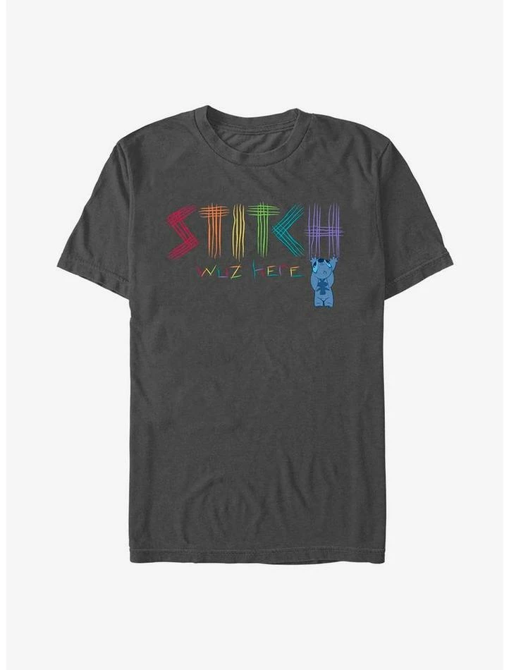 Best Pirce 🔥 Disney Lilo & Stitch Stitch Was Here Pride T-Shirt 🔥 1 Best Pirce 🔥 Disney Lilo & Stitch Stitch Was Here Pride T-Shirt 🔥
